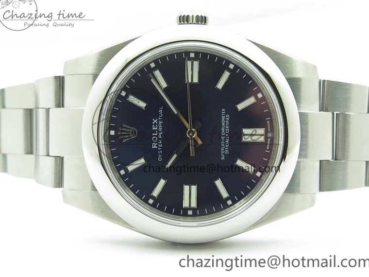 EWF 41mm Oyster Deep on Blue A3230 Perpetual Edition SS Best Dial Bracelet 124300 0226